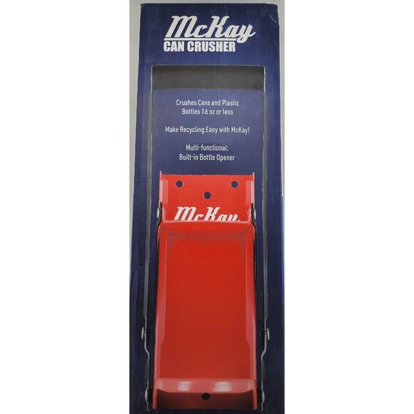 Mckay Metal Can and Plastic Bottle Crusher & Opener Heavy Duty Wall Mounted Blk - Picture 2 of 7
